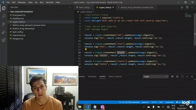 HASH functions: SHA512, SHA256, SHA1, MD5 (node.js) смотреть онлайн