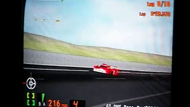 Gran Turismo 3 - Wheelie Race With Toyota GT-ONE Race Car At Test Course смотреть онлайн