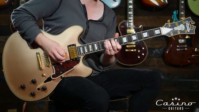 D'Angelico Limited Deluxe DC in Rose Gold Matte Finish смотреть онлайн