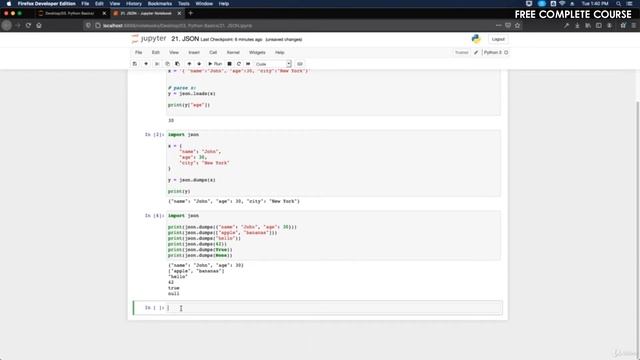 #41 - Working With JSON Data in Python 3 | Python Full Course - Beginner to Advanced [FREE] смотреть онлайн