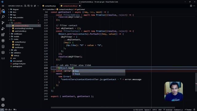 REST API TUTORIAL DENGAN EXPRESS JS DAN SEQUELIZE - PROSES GET DAN FILTER CONTACT смотреть онлайн