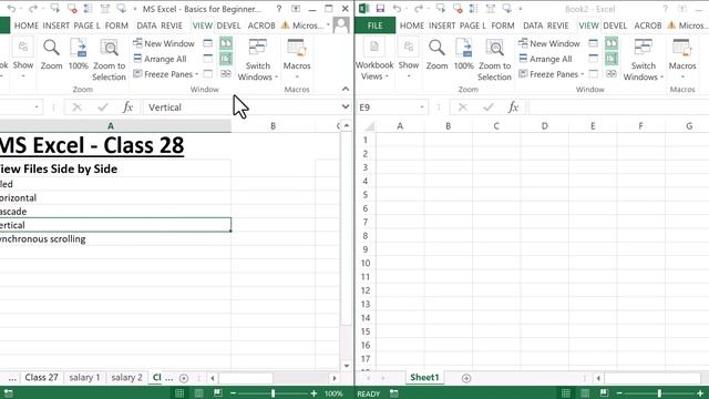 MS Excel - view files side by side (Class 28 - In Bangla) смотреть онлайн