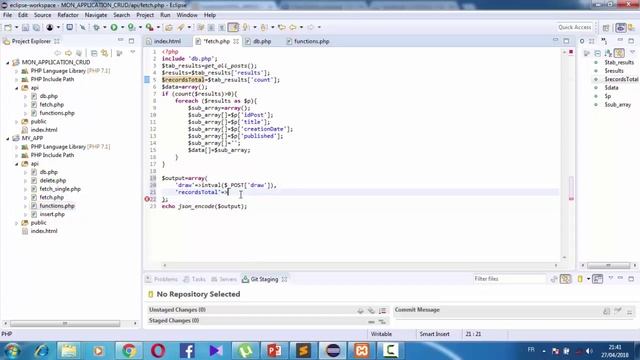 Partie 5 : Application CRUD avec PHP, MySQL, Ajax, bootstrap & jQuery Datatables смотреть онлайн