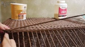 Крышка для короба /важные моменты/плетение из газетных трубочек