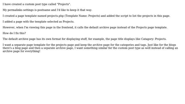 Wordpress: WordPress calls archive page instead of Custom Page Template смотреть онлайн