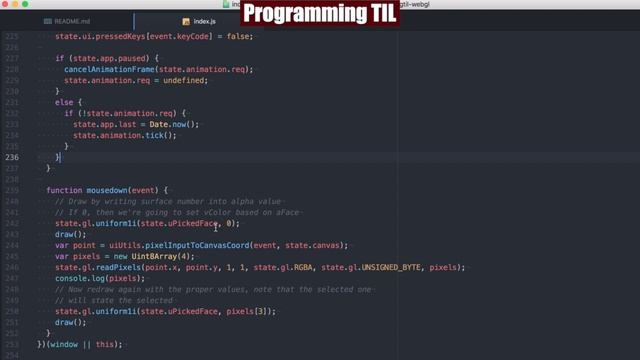 Picking a side of a cube in 3d Webgl - ProgrammingTIL #124 WebGL tutorial video screencast 0067 смотреть онлайн
