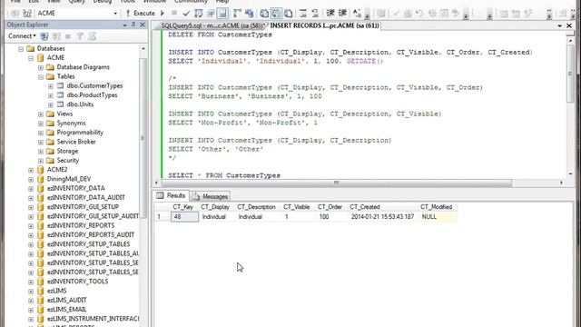 SQL Server - INSERT RECORDS INTO TABLE VIA TSQL - Default Values смотреть онлайн