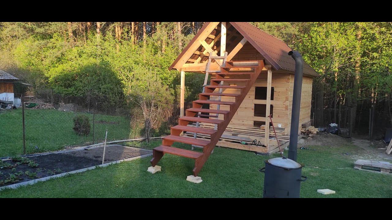 Лестница для речки на даче. смотреть онлайн