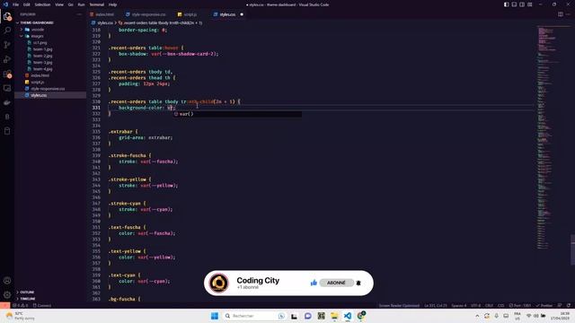 Tutoriel JavaScript - Tableau de Bord D'administration Responsive - Admin Dashboard with HTML CSS J смотреть онлайн
