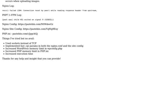 Nginx Error 502 when uploading large images смотреть онлайн