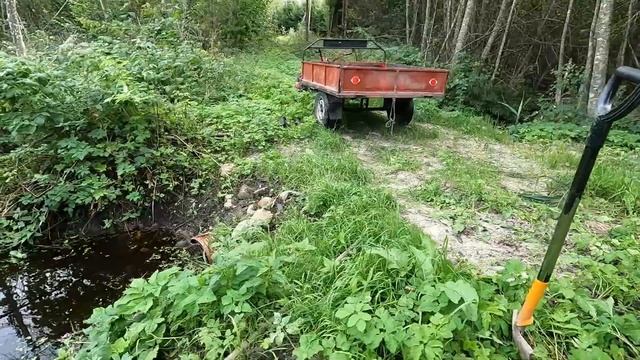 Воскресные покатушки на мотоблоке.Что происходит на мостике через ручей. смотреть онлайн