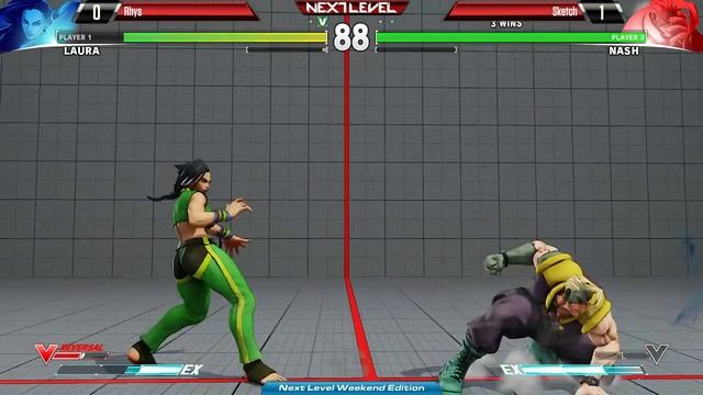 SF5 @ NL Weekend Edition 2: Rhys (Laura) vs Sketch (Nash) [720p/60fps] смотреть онлайн