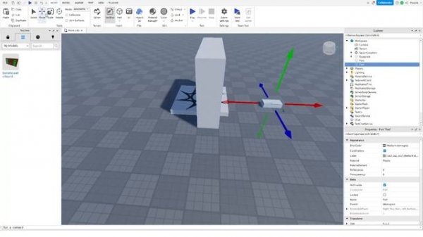 Туториал как закрепить деталь в Roblox Studio | Anchor Roblox Studio