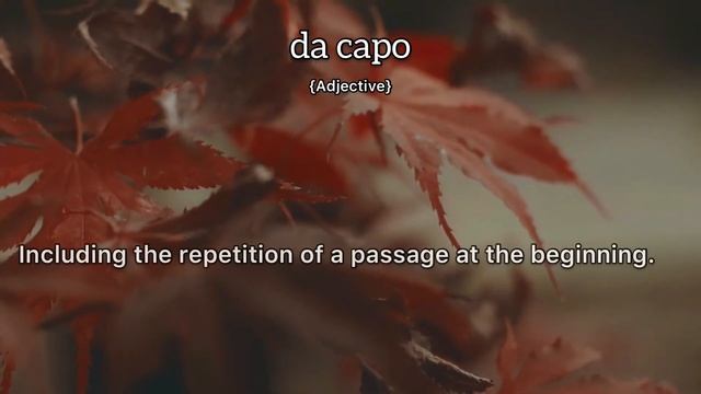 Da Capo Meaning : Definition of Da Capo смотреть онлайн