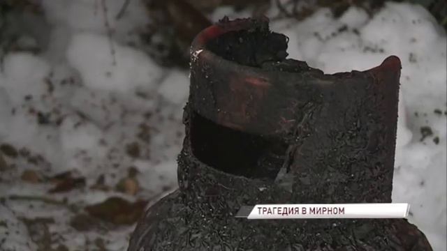 Сильный пожар унес жизнь человека: в поселке Мирный полностью сгорел частный дом смотреть онлайн