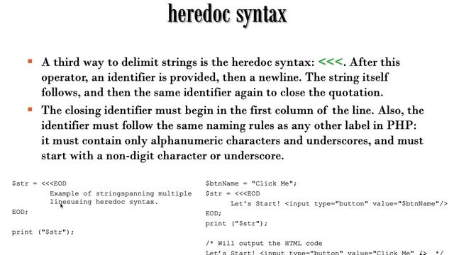 ITP4513 - L1 Characteristics and Features of server-side language - Php String and function смотреть онлайн