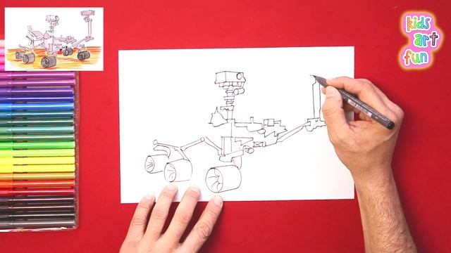 How to draw NASA Mars Curiosity Rover смотреть онлайн