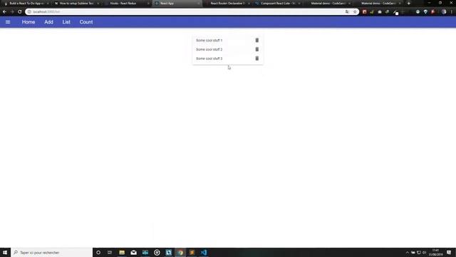 Simple Todolist: tuto React pour débutant - Hooks, Material-UI, React Router. смотреть онлайн