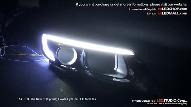 exLED The New kia K5 Optima Power EyeLine LED Modules смотреть онлайн