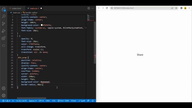 Share button with Hover effect | HTML, CSS смотреть онлайн