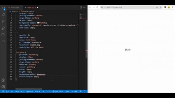 Share button with Hover effect | HTML, CSS