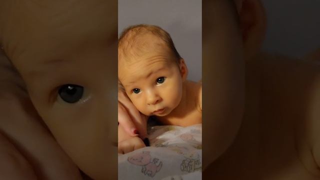 7 недель малышу. Лежим на животике. Держим головку смотреть онлайн