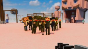 Чёрная дыра ест Зомби и Великанов в игре Teardown