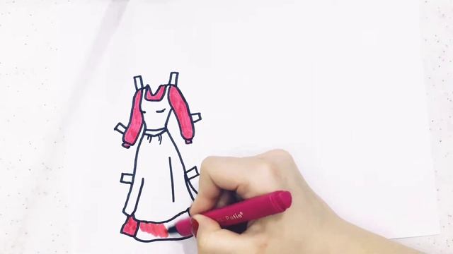 Paper doll.Princess.Draw it yourself Belle.Бумажная кукла,принцесса Бель смотреть онлайн