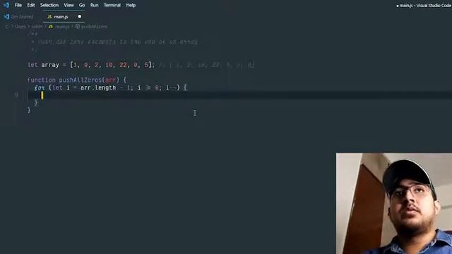 push (move) all zero to the end of an array | Algorithms | Frontend Interview смотреть онлайн