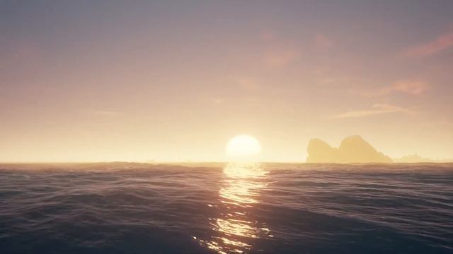 Sea of Thieves | Sunset on Golden Sands (w/ Ambient Sounds) смотреть онлайн