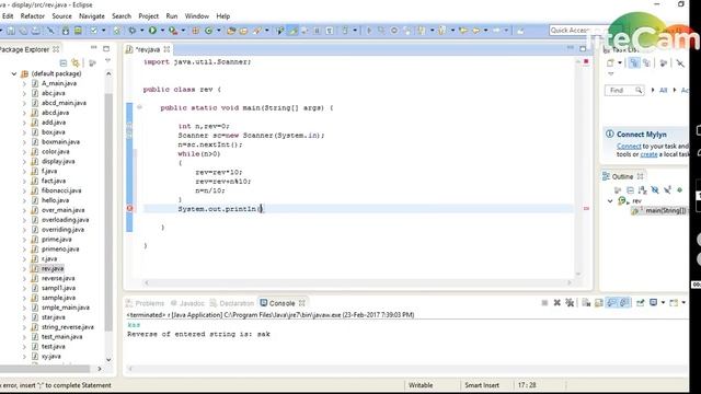 Java Tutorial: Reverse of a Number and String in JAVA program. смотреть онлайн