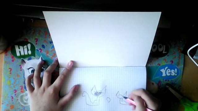 Как нарисовать сидящею кошку простите если не видно смотреть онлайн