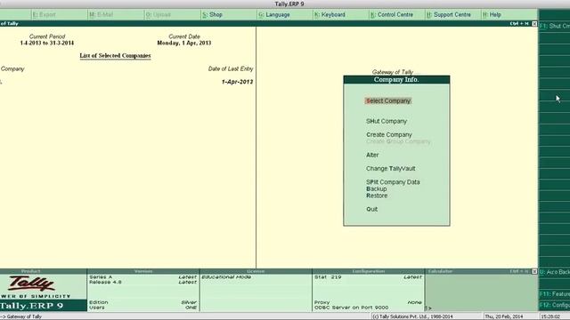 How to delete company in tally erp 9 смотреть онлайн