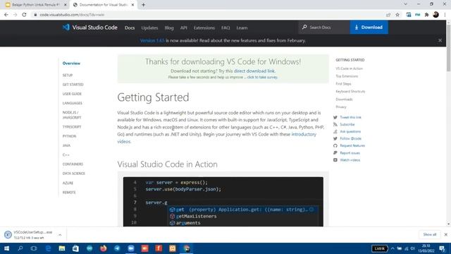 Belajar Python Untuk Pemula | 1.1 INSTALL PYTHON & CODE EDITOR VSCODE смотреть онлайн