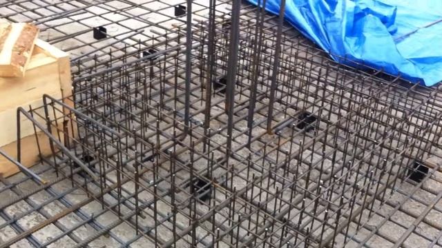 Монолитная плита 40см (усиление вокруг столбов) смотреть онлайн