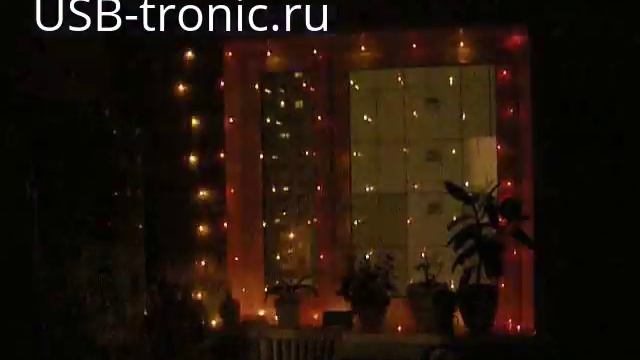 Гирлянда сетка | Новогодняя сетка на окно от USB-tronic.ru смотреть онлайн