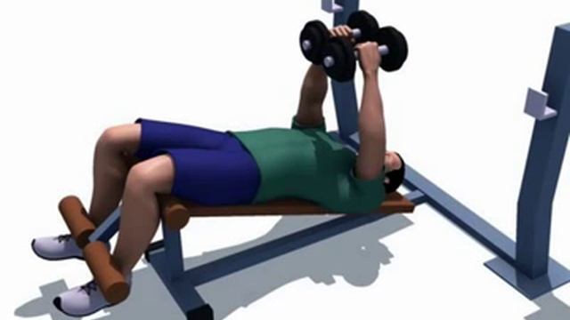 Разведение гантелей лежа на наклонной скамье головой вниз смотреть онлайн