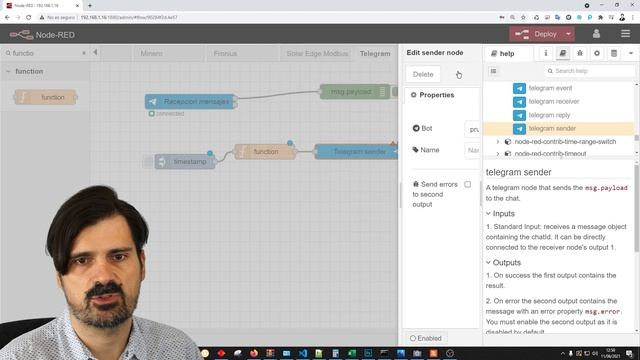 Telegram y NodeRed. Envia y Recibe mensajes en Telegram a través de NodeRed смотреть онлайн