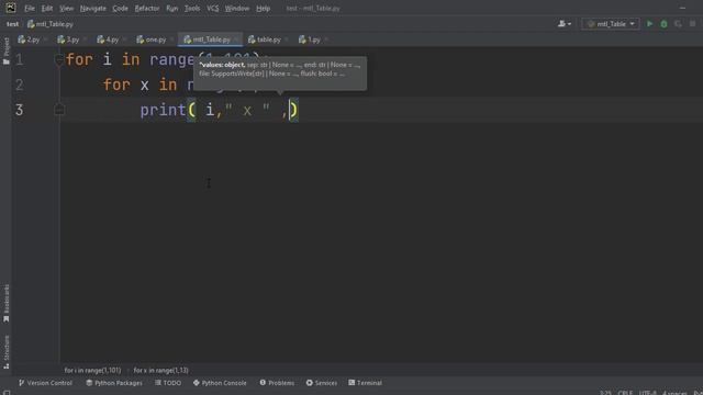 Multiplication table in python | python for beginners смотреть онлайн