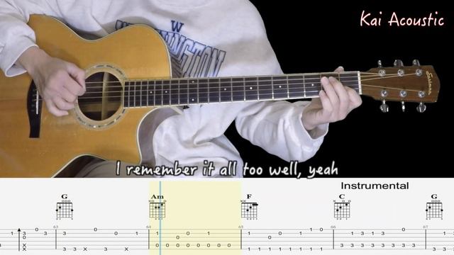All Too Well(Taylor Swift) | Fingerstyle Guitar Tutorial TAB & Chords & Lyrics смотреть онлайн