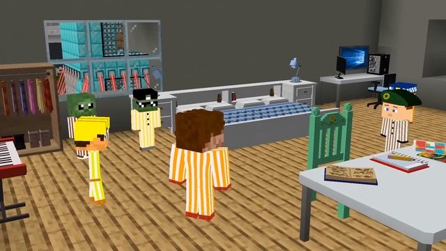 WEDNESDAY EVDE BİZİ KORKUTUYOR! ? - Minecraft смотреть онлайн