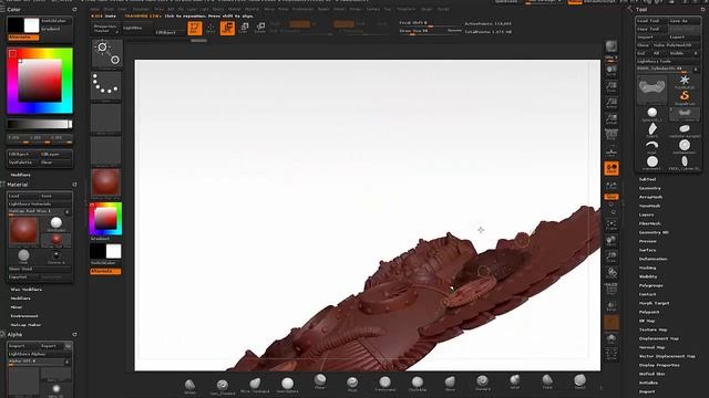 51. ZBrush - Скульптинг. Жук-Скарабей.(част12)Уроки самообучения смотреть онлайн