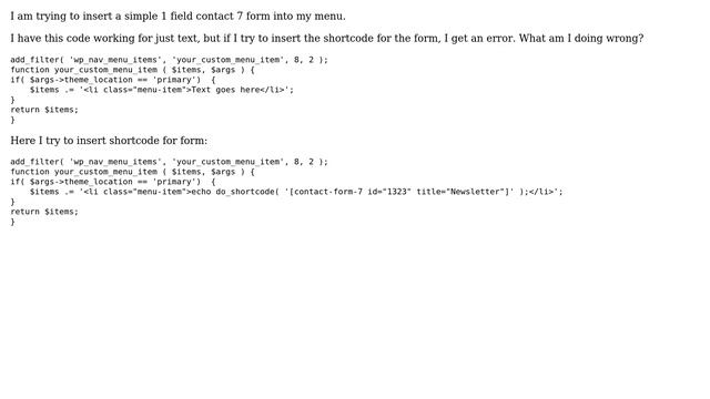 Wordpress: Contact form field in wordpress menu смотреть онлайн