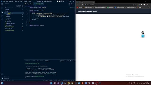 React JS + Spring Boot Application - #1 - Navbar və EmployeeList Component'lərinin yaradılması смотреть онлайн
