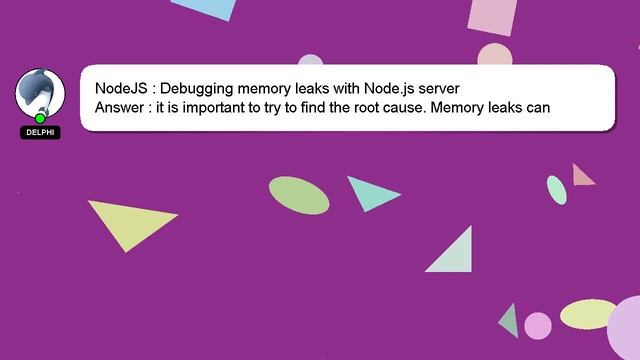 NodeJS : Debugging memory leaks with Node.js server смотреть онлайн