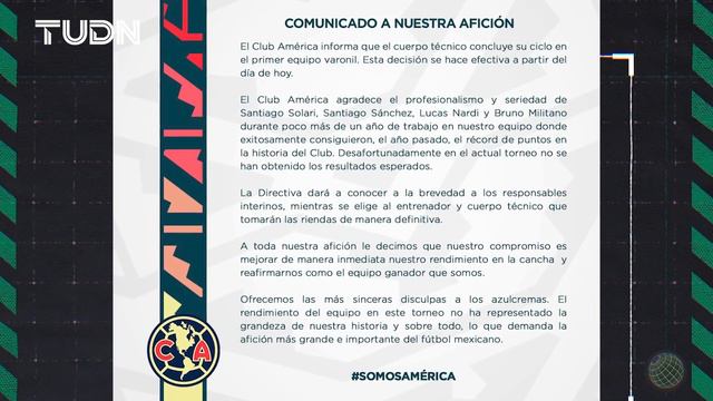 🚨 OFICIAL 🚨 Santiago Solari fue CESADO del Club América | TUDN смотреть онлайн
