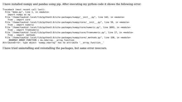 Cannot import Numpy and Pandas смотреть онлайн