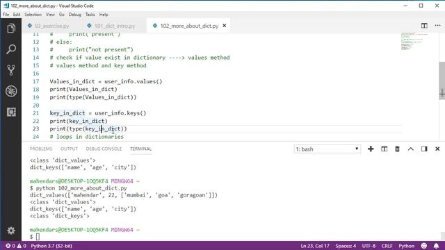 #102 More about dictionary in python // Complete Python tutorial(2020)? смотреть онлайн