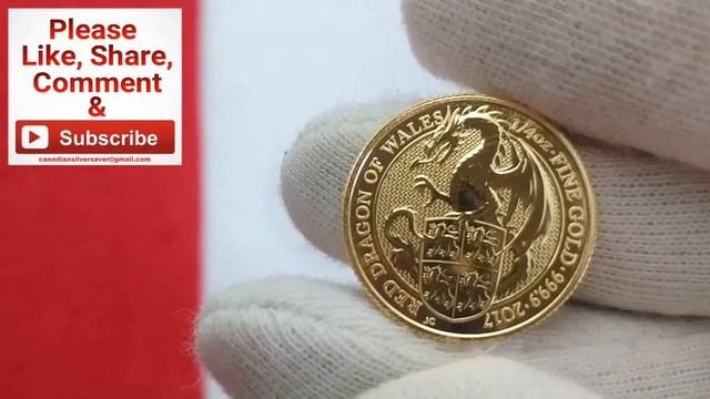 Queens Beast Red Dragon of Wales Gold Coin. CSS 100 Days of Silver Stacking Day #70 смотреть онлайн