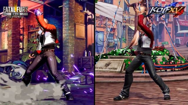 FATAL FURY - City Of The Wolves, Comparison With GAROU - Mark Of The Wolves And KOF XV || 餓狼伝説 CotW